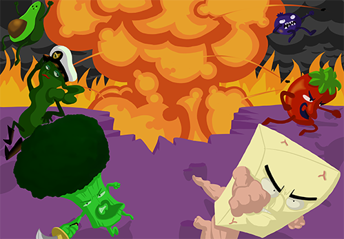 Title screen for Slice ’n Dice